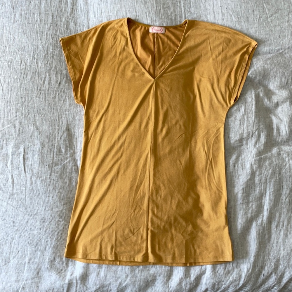 Mustard suede tunic